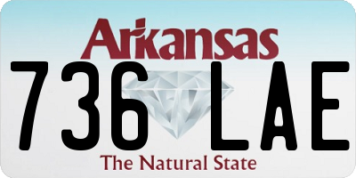 AR license plate 736LAE