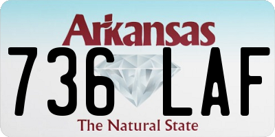 AR license plate 736LAF