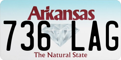 AR license plate 736LAG
