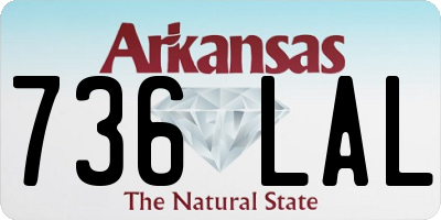 AR license plate 736LAL