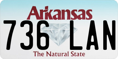 AR license plate 736LAN
