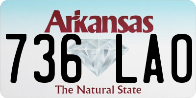 AR license plate 736LAO