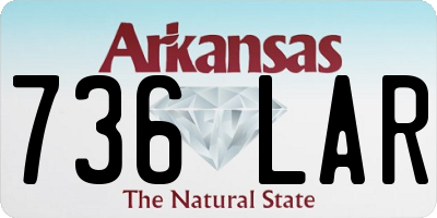 AR license plate 736LAR