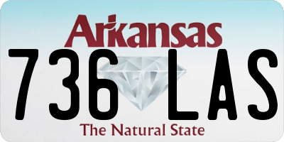 AR license plate 736LAS