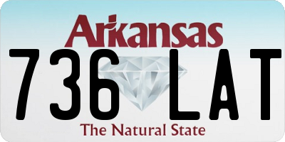 AR license plate 736LAT