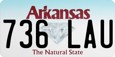 AR license plate 736LAU