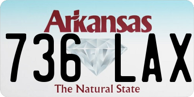 AR license plate 736LAX