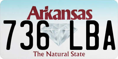 AR license plate 736LBA