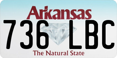 AR license plate 736LBC