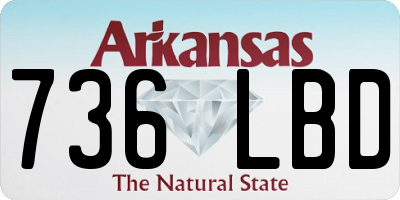 AR license plate 736LBD