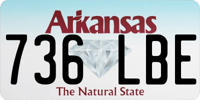 AR license plate 736LBE