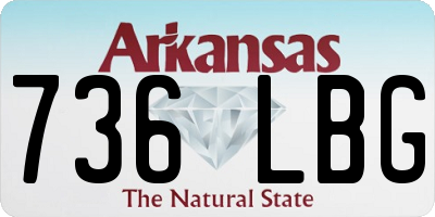 AR license plate 736LBG