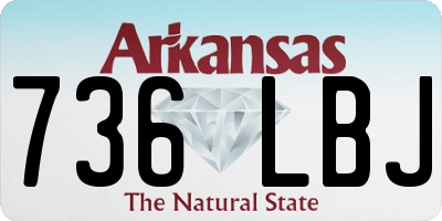 AR license plate 736LBJ