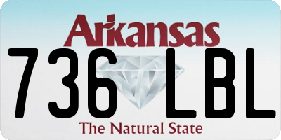 AR license plate 736LBL