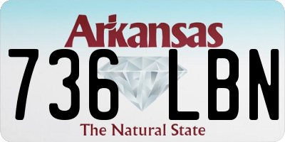 AR license plate 736LBN