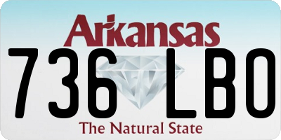 AR license plate 736LBO