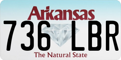 AR license plate 736LBR
