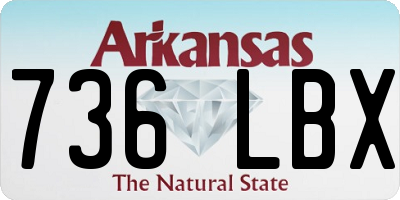 AR license plate 736LBX