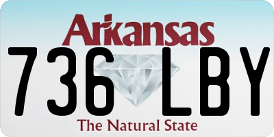 AR license plate 736LBY