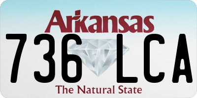 AR license plate 736LCA