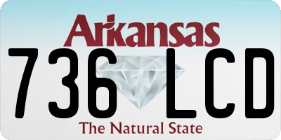 AR license plate 736LCD