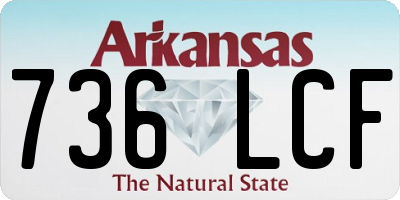 AR license plate 736LCF