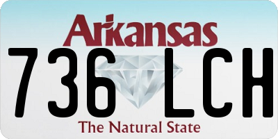 AR license plate 736LCH