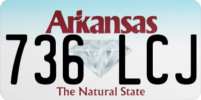 AR license plate 736LCJ