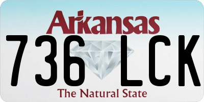 AR license plate 736LCK