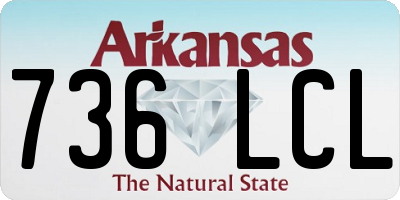 AR license plate 736LCL