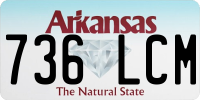 AR license plate 736LCM