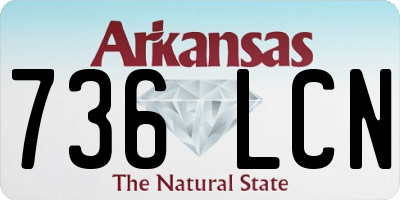 AR license plate 736LCN