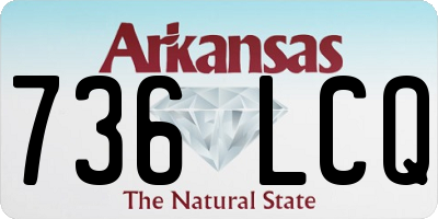 AR license plate 736LCQ