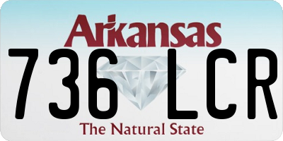 AR license plate 736LCR