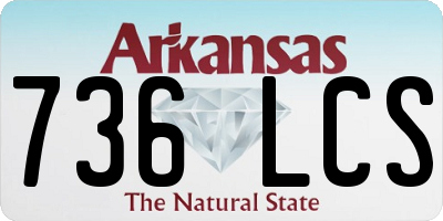 AR license plate 736LCS