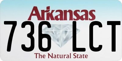 AR license plate 736LCT