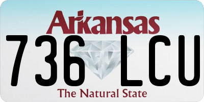 AR license plate 736LCU