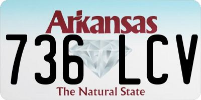AR license plate 736LCV