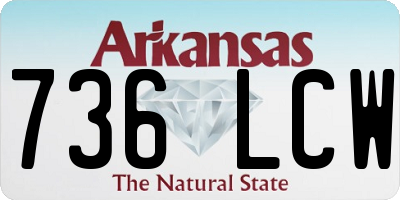 AR license plate 736LCW