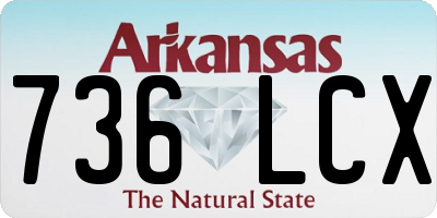 AR license plate 736LCX