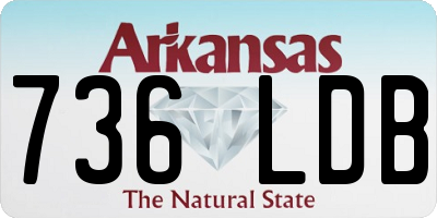 AR license plate 736LDB