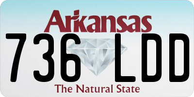 AR license plate 736LDD