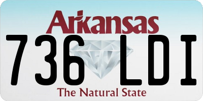 AR license plate 736LDI
