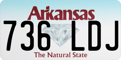 AR license plate 736LDJ