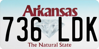 AR license plate 736LDK