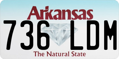 AR license plate 736LDM