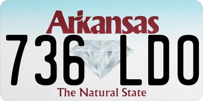AR license plate 736LDO