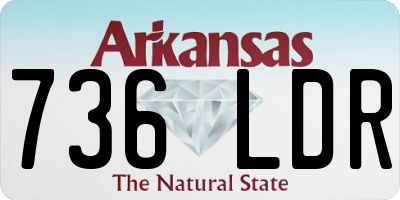 AR license plate 736LDR
