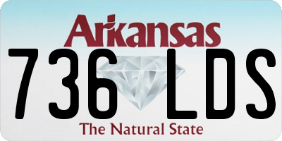 AR license plate 736LDS