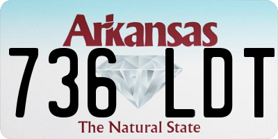 AR license plate 736LDT